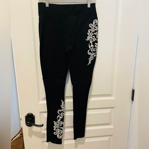 INC paisley black and white leggings